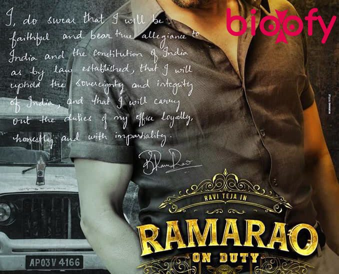 Ramarao on Duty Cast and Crew, Roles, Release Date, Trailer