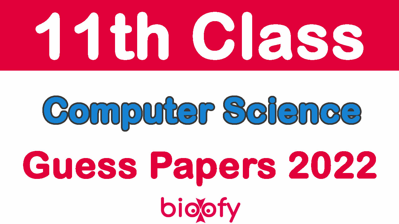 11th Class Computer Science Guess Paper 2022 Punjab Board