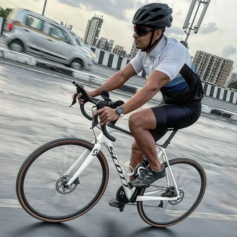 Nupur Popeye Shikhare on Bicycle